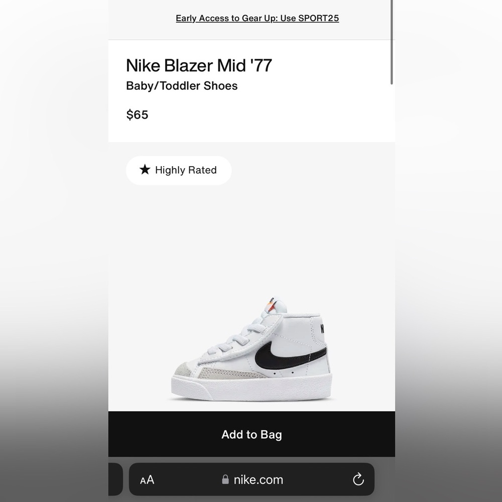 NIKE BLAZER MID 77 WHITE, BLACK, TEAM ORANGE